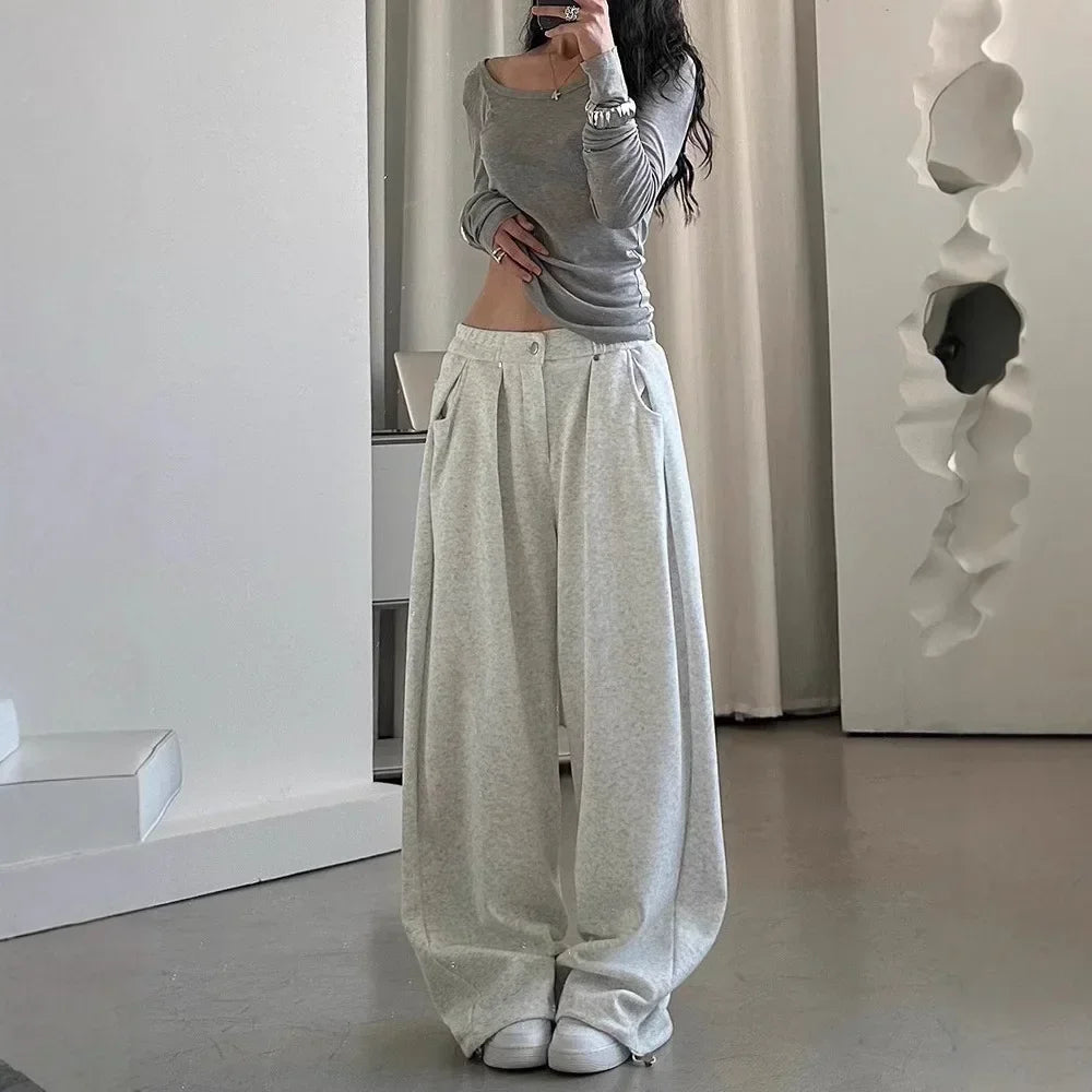 Oversized Women Grey Sweatpants