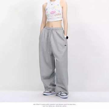 American Style Grey Hip Hop Jazz Loose Fit Wide Leg