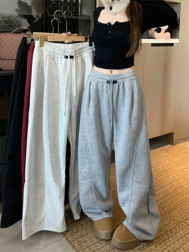 Sports Casual Pants Women Autumn and Winter New Fleece